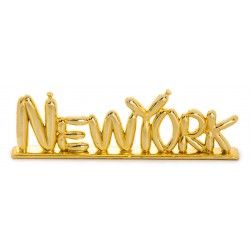 Gold New York Balloon Letters