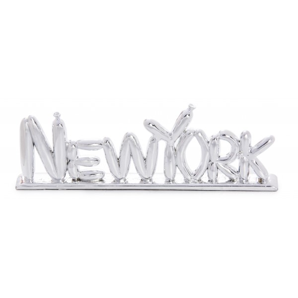 Silver New York Balloon Letters