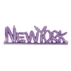 Purple New York Balloon Letters