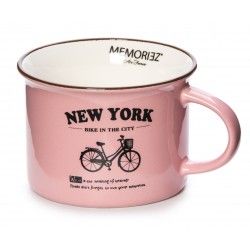 Pink New York Bicycle Small Mug